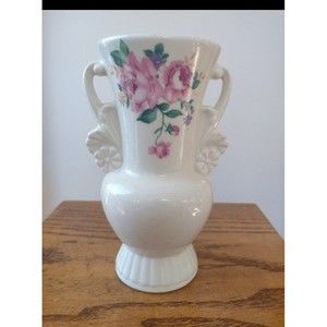 Vintage Royal Copley Floral Vase 1950s Mid Century Modern